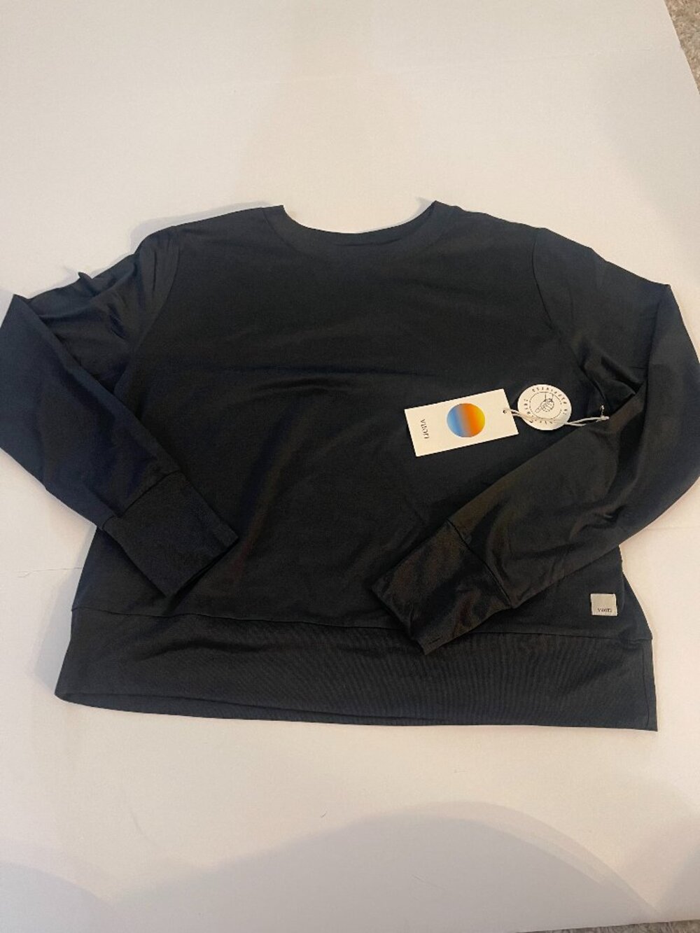 Vuori Daydream Crew NWT Black Heather Size Large